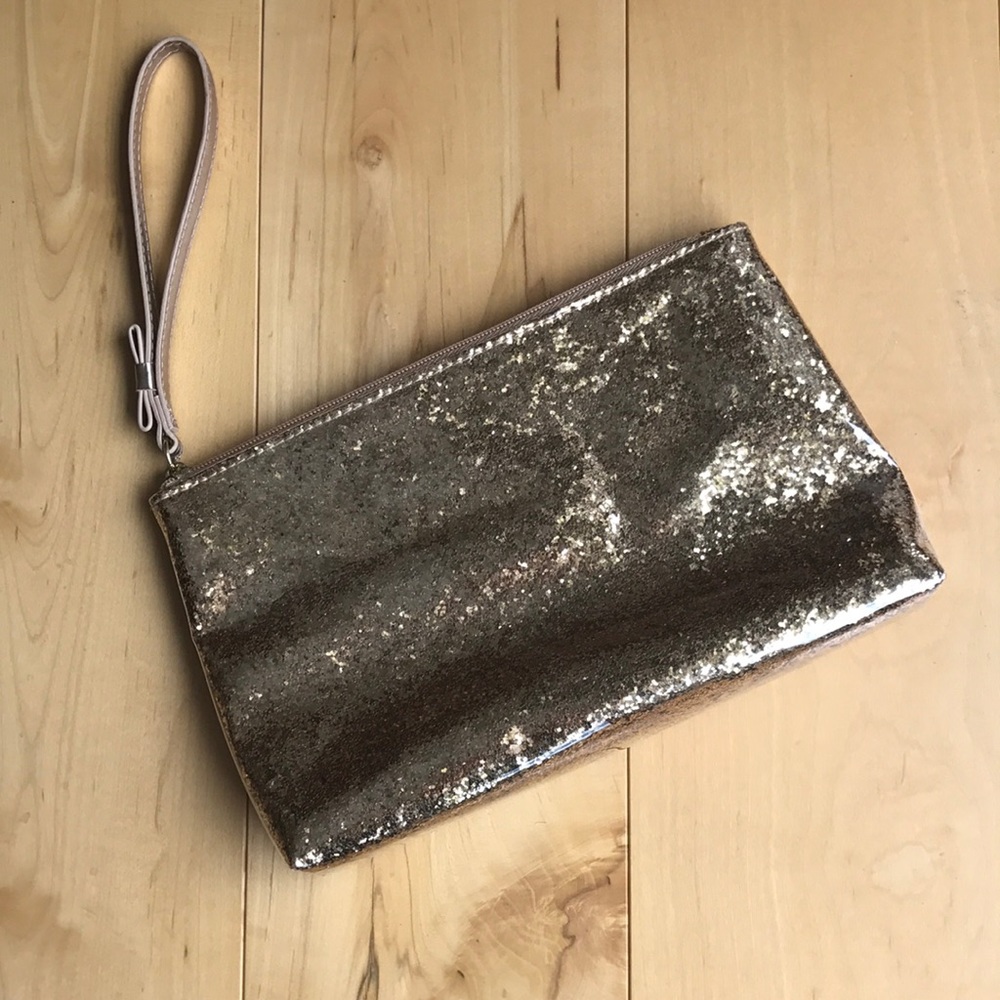 Gold Cosmetic Case or Clutch